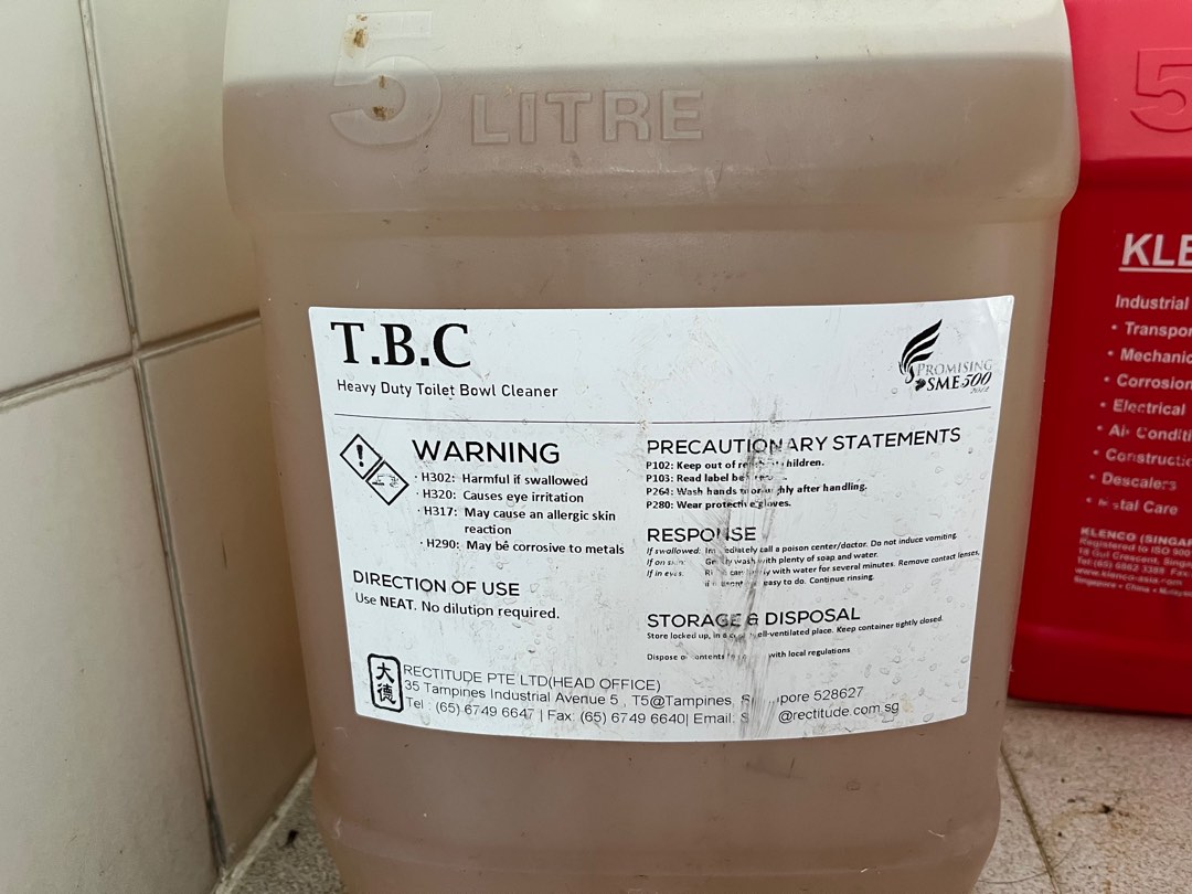 Heavy duty toilet bowl cleaner 5L, Furniture & Home Living, Cleaning