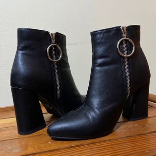High Heel Ankle Chunky Boots
