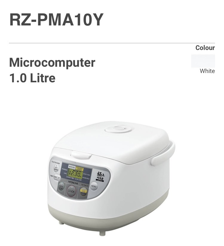 Hitachi Rice Cooker, TV & Home Appliances, Kitchen Appliances, Cookers