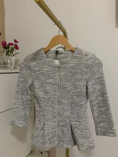 H&m hm hnm TWEED BLAZER peplum office korea korean