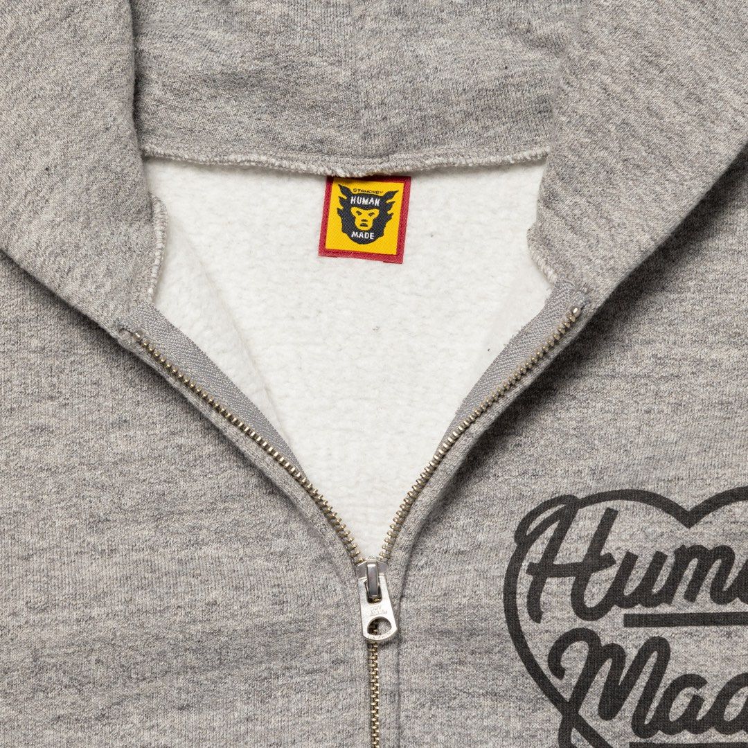 HUMAN MADE HEART ZIP-UP SWEAT HOODIE グレー seven-health.com