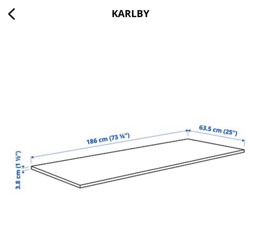 IKEA Karlby Worktop / Countertop, Furniture & Home Living, Furniture