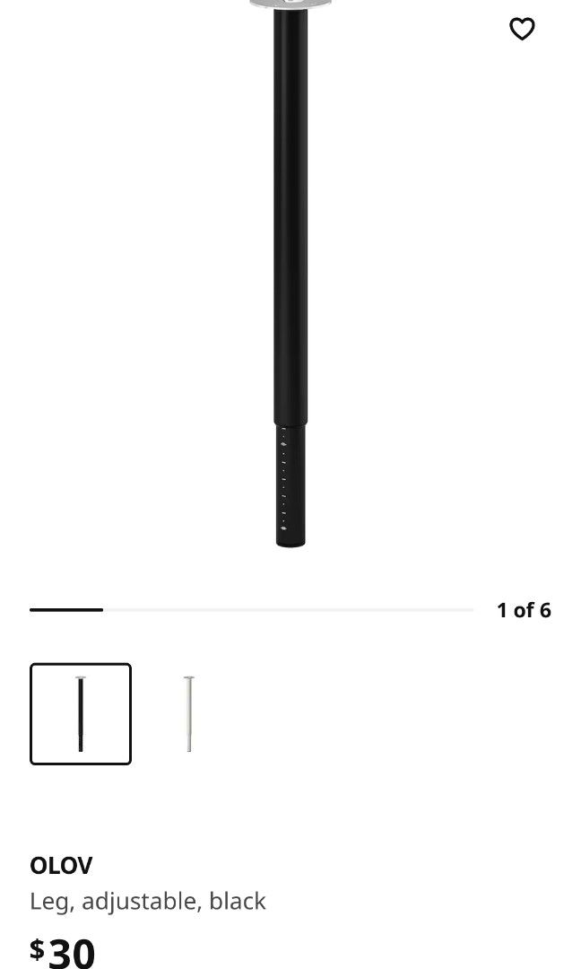 ikea Linnmon with olov adjustable legs to go, Furniture & Home Living