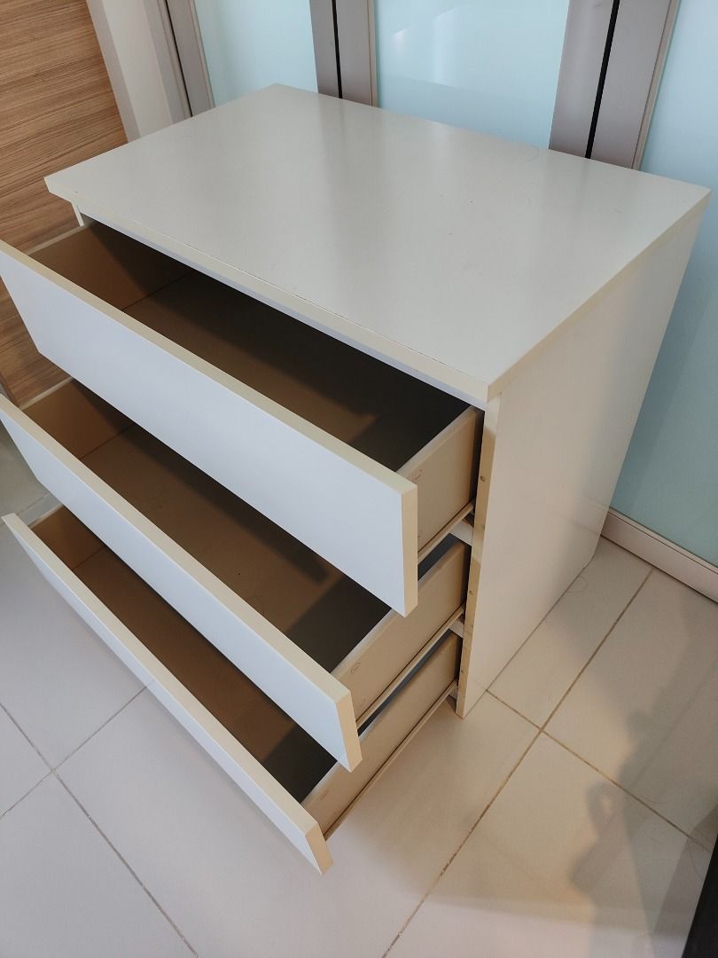 Ikea Malm Shelf 3 Drawers Shelves, Furniture & Home Living, Furniture