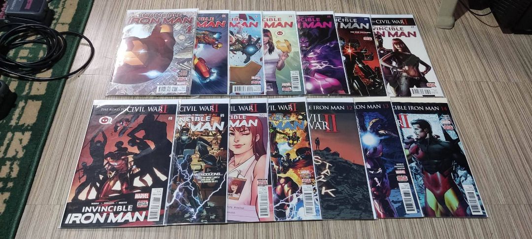 INVINCIBLE IRON MAN VOL. 3 (2015 - 2016) COMPLETE SET (Category: Comics & Manga) located in Manila. Submitted by egqcajipe (Listing ID 1204854469, Image 1). Description: INVINCIBLE IRON MAN VOL. 3 (2015 - 2016) COMPLETE SET ALL NM CONDITION Includes Issues #7 & #9 FIRST CAMEO APPEARANCE AND FIRST APPEARANCE OF RIRI WILLIAMS (IRONHEART) 19000 PHP Location: Fairview, Quezon City Payment via BDO, Maya, GCash or Cash on Delivery Pm for more details a
