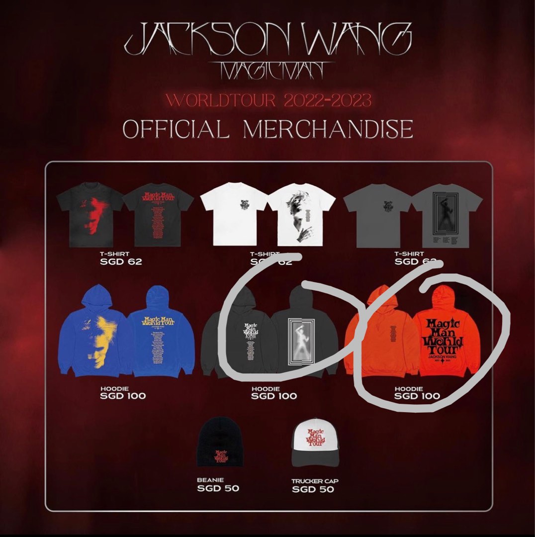 Jackson Wang Merchandise Hoodies , Men's Fashion, Tops & Sets, Hoodies