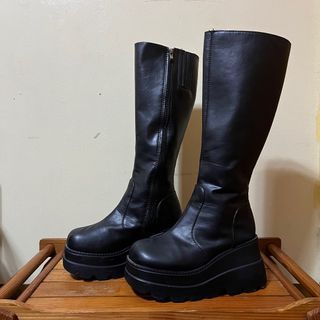 Knee High Platform Chunky Boots