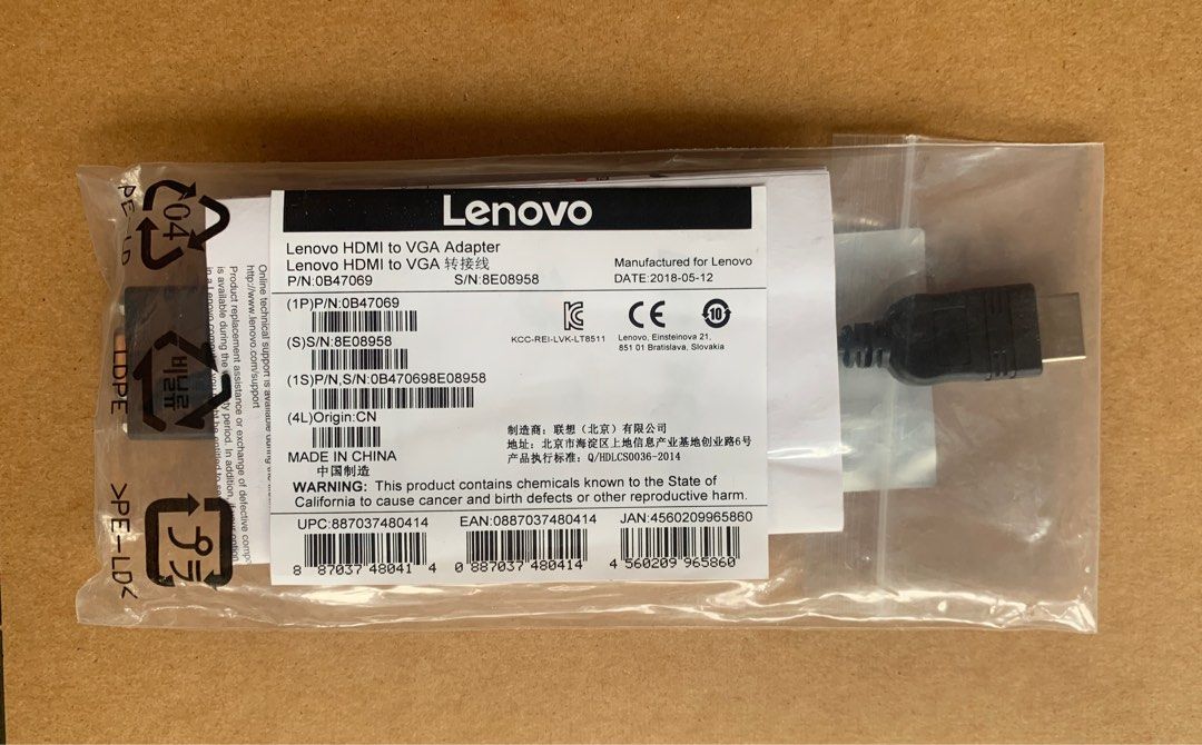 Lenovo HDMI to VGA Adapter [New], Computers & Tech, Parts & Accessories