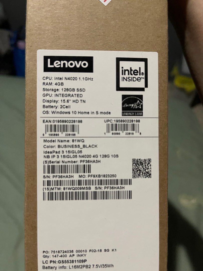 Lenovo Ideapad 3 15IGL05 + O365, Computers & Tech, Laptops & Notebooks ...