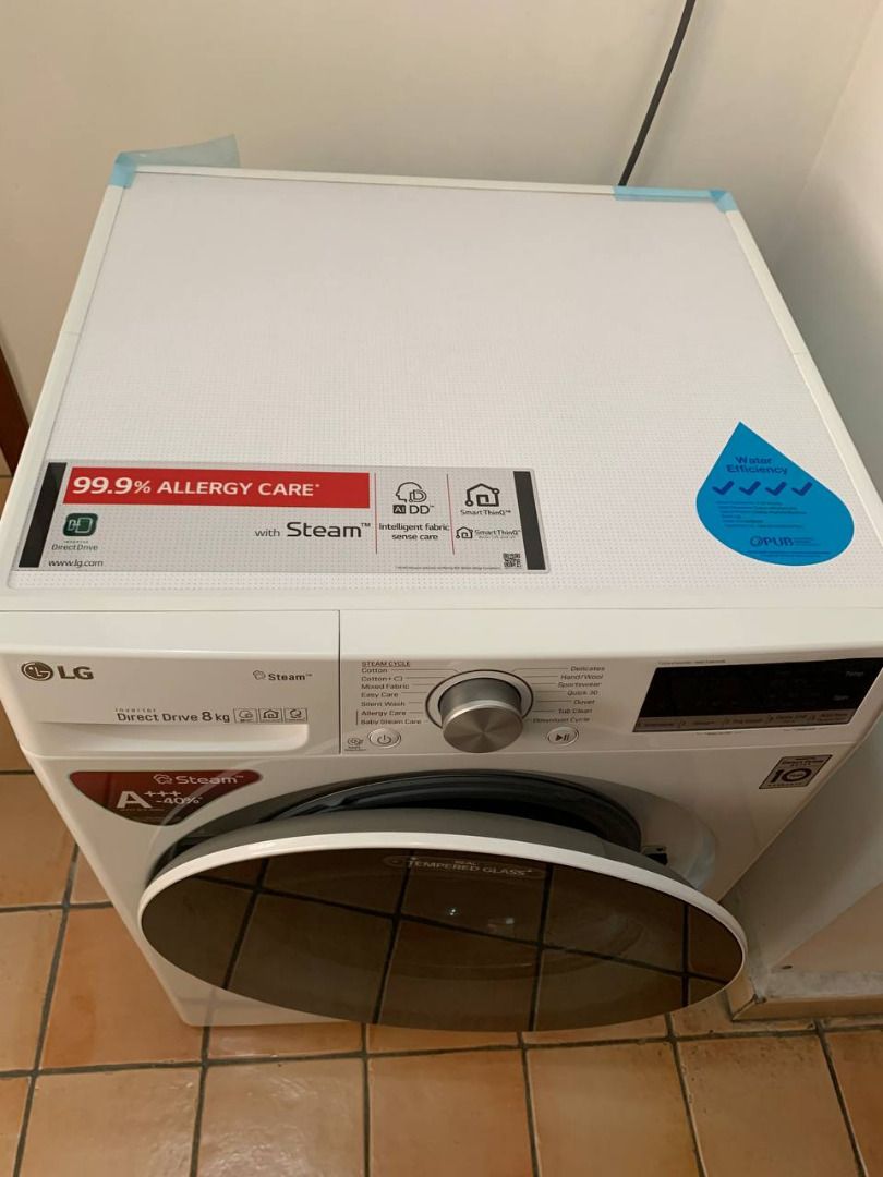 LG Front Load Washer 8kg FV1408S4W, TV & Home Appliances, Washing