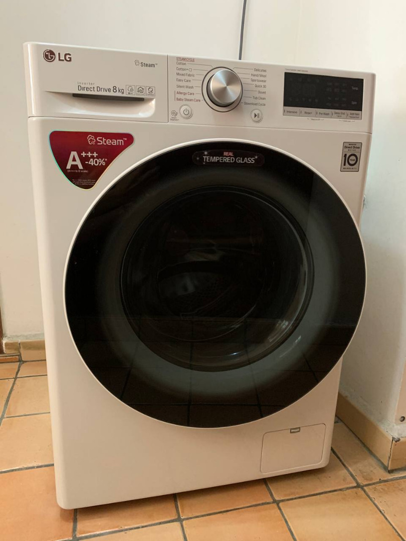 LG Front Load Washer 8kg FV1408S4W, TV & Home Appliances, Washing