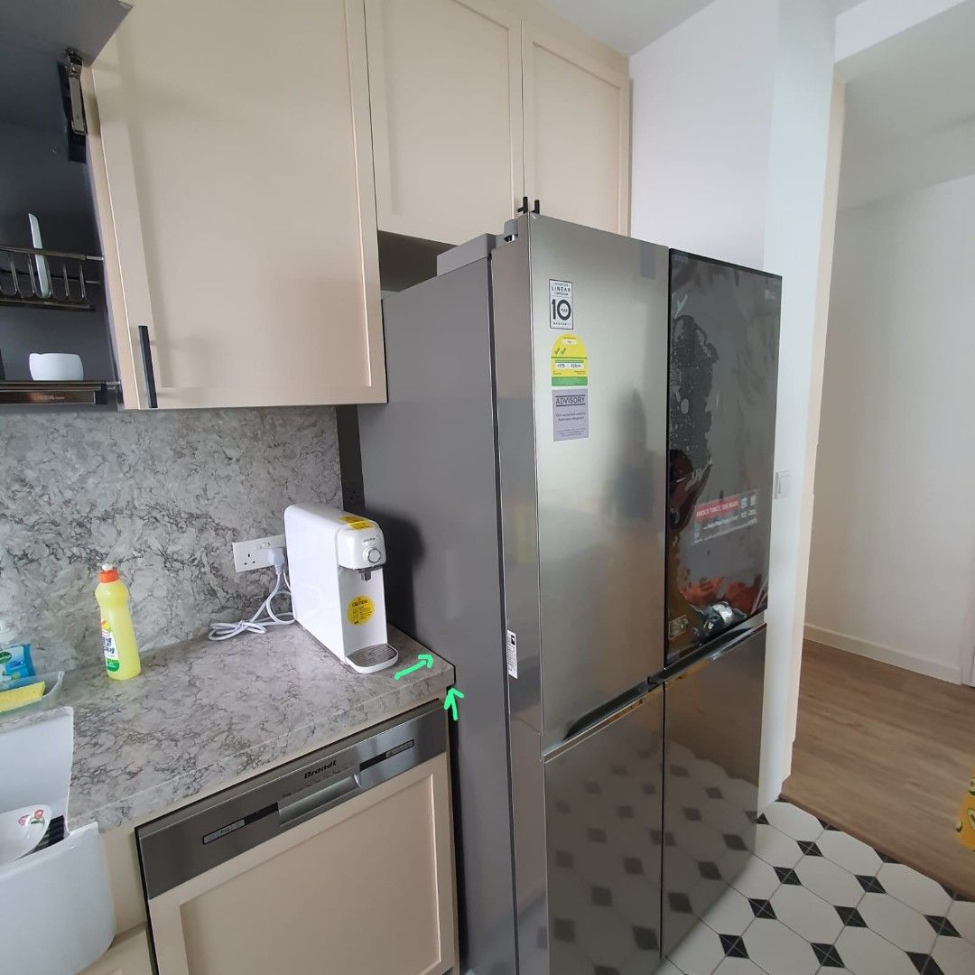 LG side by side fridge GSQ6472NS, TV & Home Appliances, Kitchen