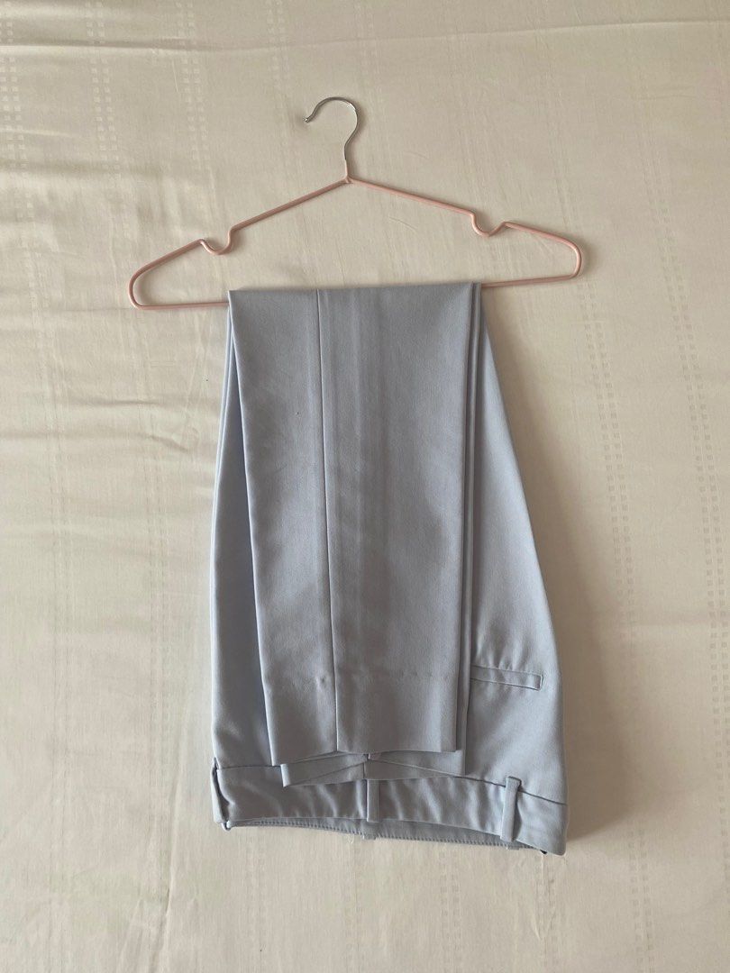 Light Blue Zara Work Pants, Women's Fashion, Bottoms, Other Bottoms on
