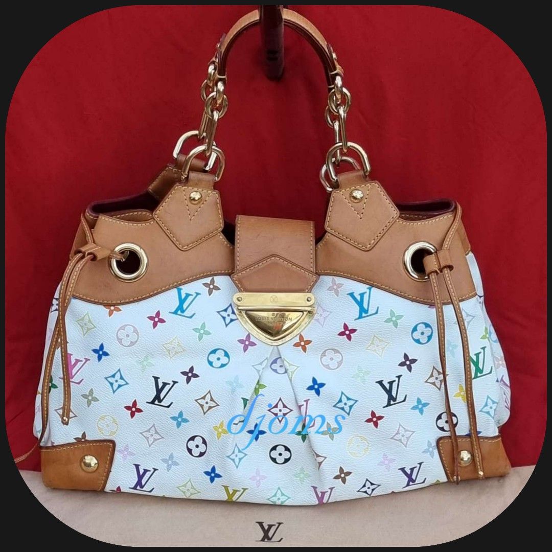 LV Neverfull multicolor white MM, Luxury, Bags & Wallets on Carousell