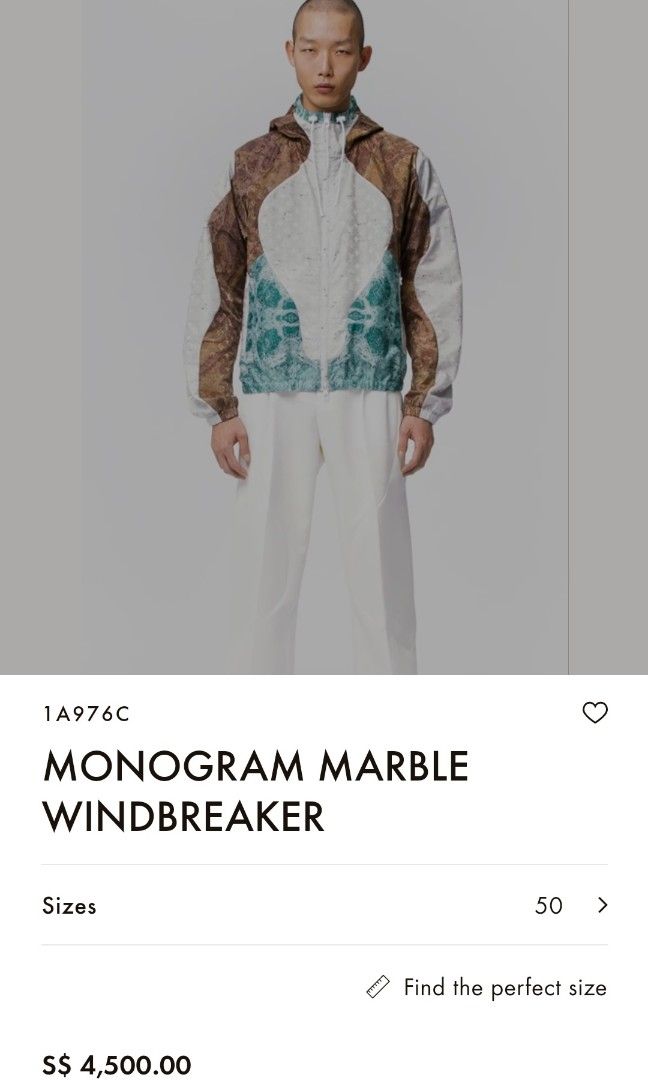 Monogram Marble Windbreaker - Luxury Outerwear and Coats - Ready to Wear, Men 1A976C
