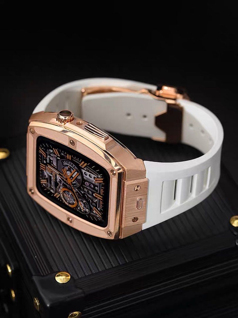 Luxury rosegold custom Apple Watch iwatch series 8 7 6 5 4 44mm 45mm Luxury Watches on Carousell