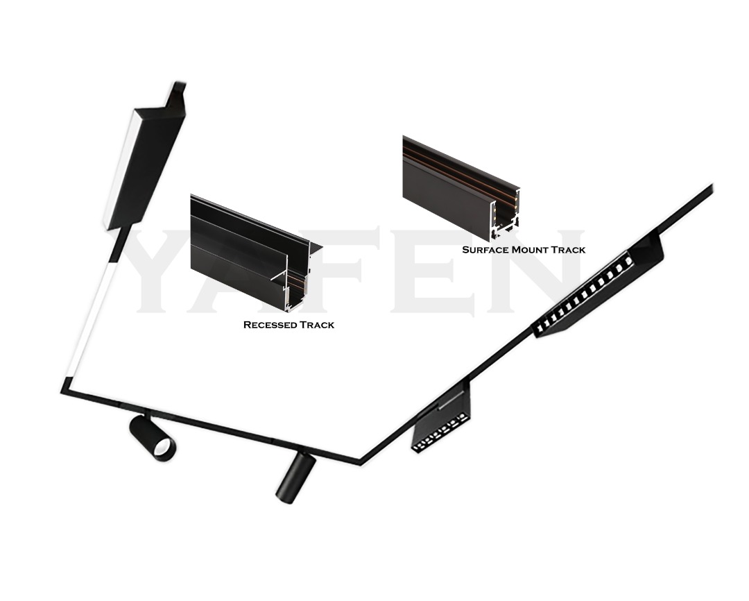 Magnetic Track Light LED Track System Fitting Accessories -Recessed ...