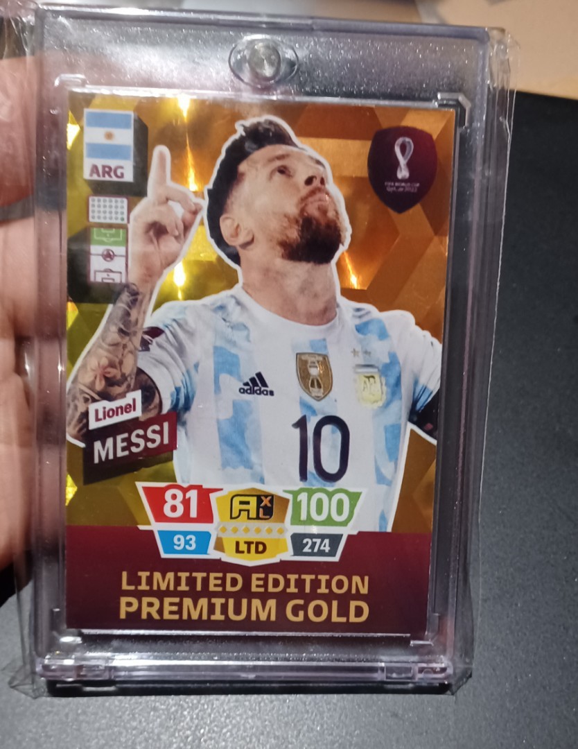 Messi Premium Gold Limited Edition Panini AXL Qatar World Cup, Hobbies ...