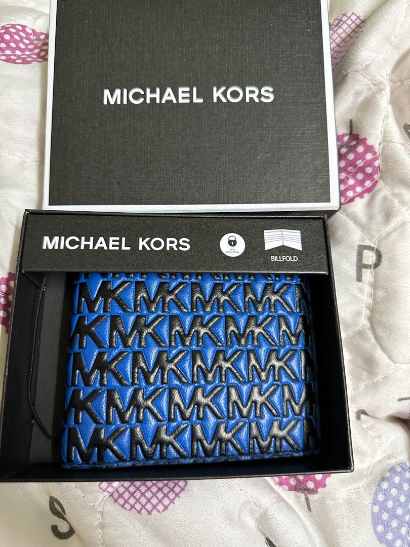 michael kors wallet men blue