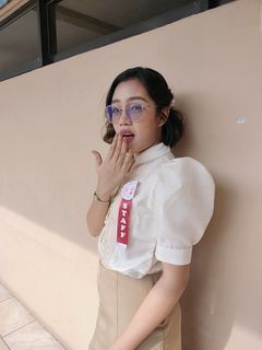 MODERN FILIPINIANA/ LADY BARONG - Puff Sleeve Piña Organza Ladies Barong with Lining