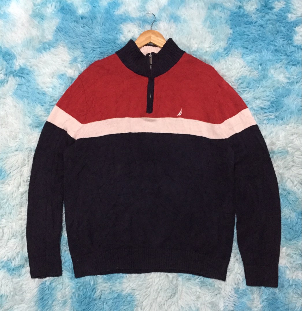 Nautica Men's Competition Sustainably Crafted Quarter-Zip Hoodie - Macy's