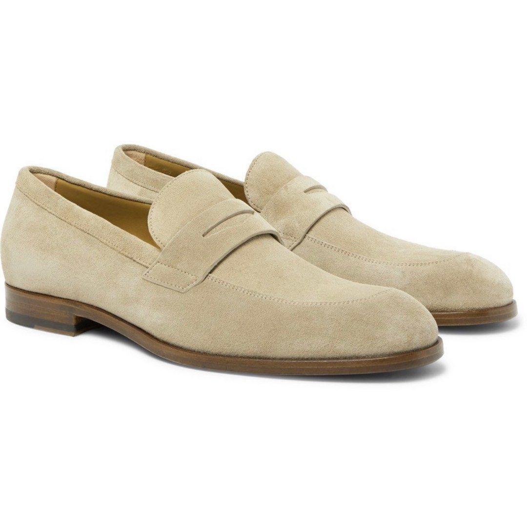 Mens cream suede discount loafers