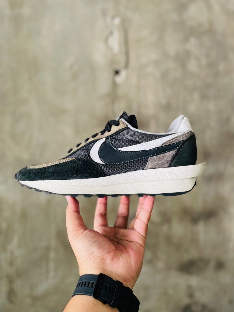 nike sacai waffle black stockx
