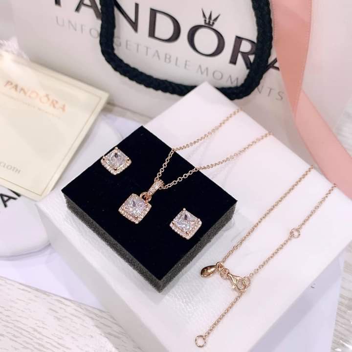 Pandora timeless elegance necklace rose gold online