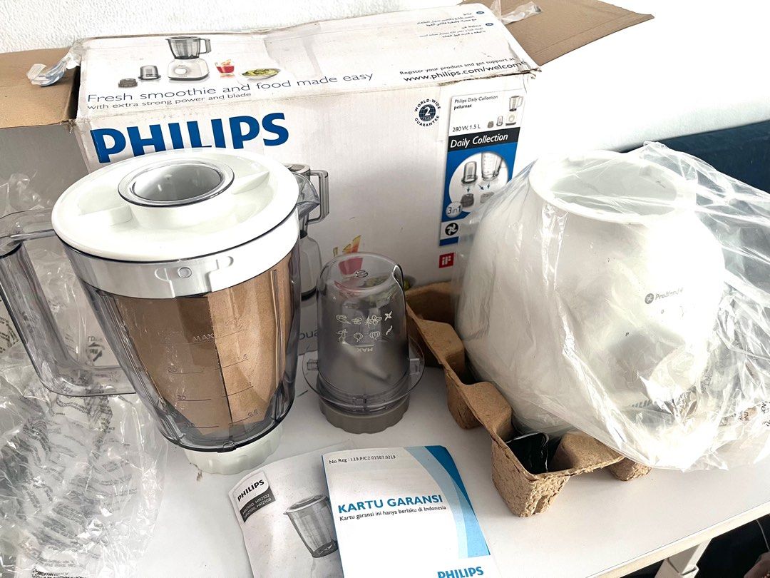 Philips Blender Plastik 1.5 Liter HR2102 Putih, Kitchen & Appliances di