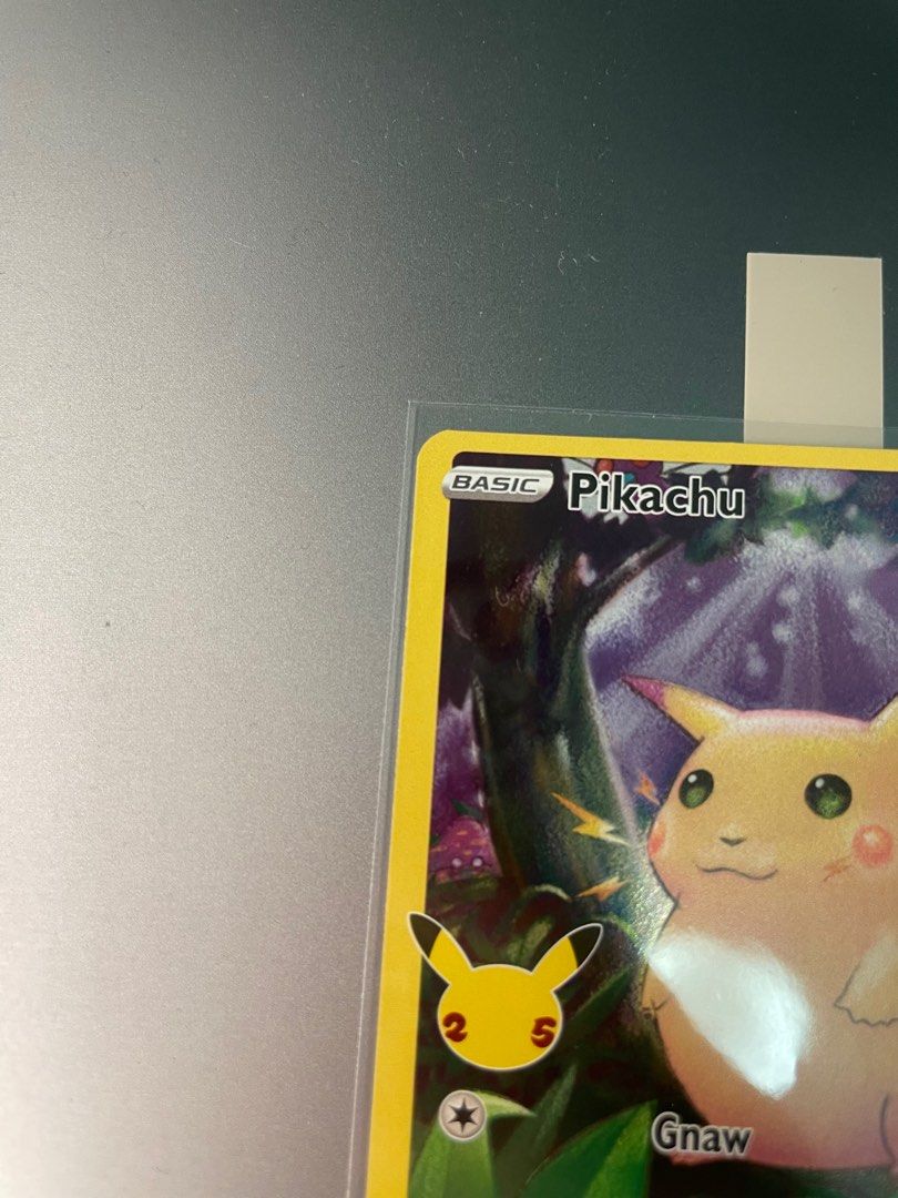 Pikachu Full Art 005/025 25th Anniversary Pokemon Celebrations Black