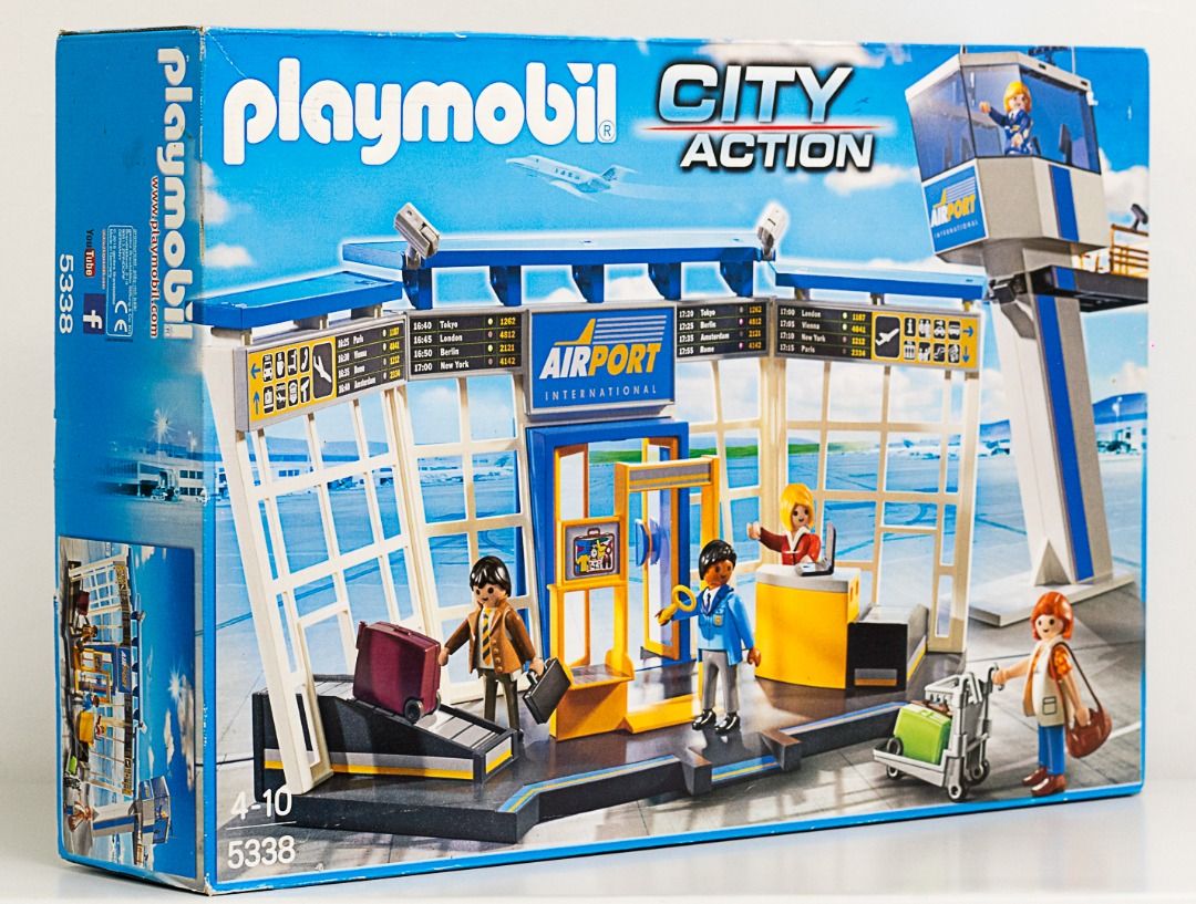 Playmobil 70114 City Action – Grand Aéroport Avec Avion – Complet Et Neuf Sous Blister