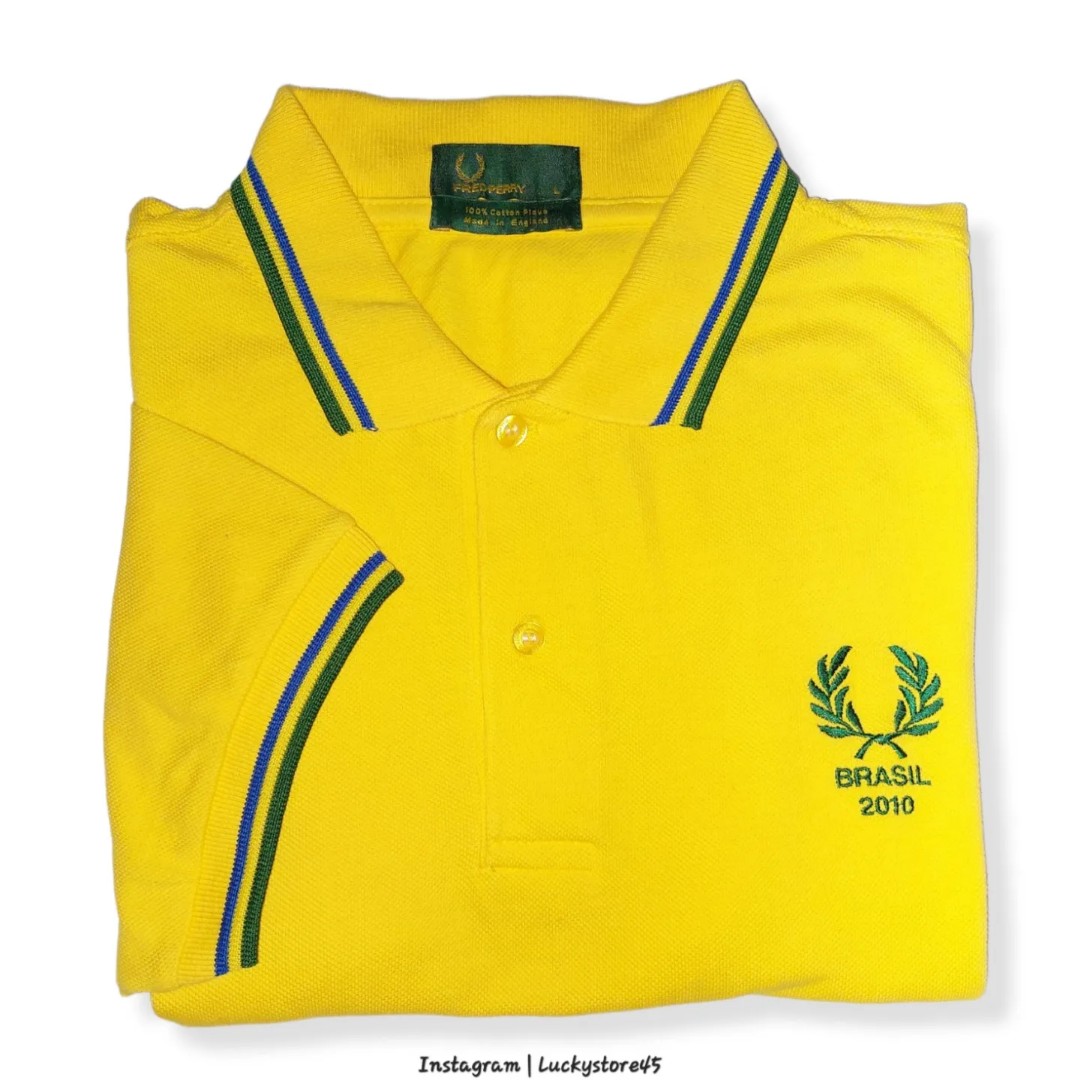 POLO SHIRT FRED PERRY WORLD CUP SERIES BRASIL 2010 ORIGINAL, Fesyen