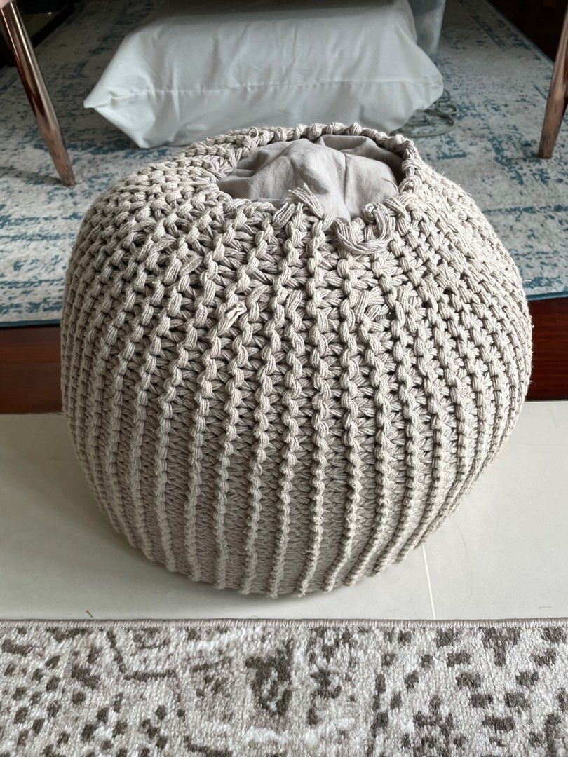 Pouf Dove grey Furniture Home Living Home Decor Other Home