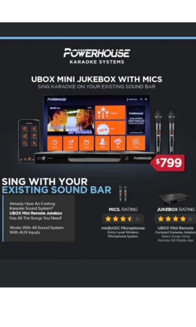 Powerhouse karaoke system, TV & Home Appliances, TV & Entertainment