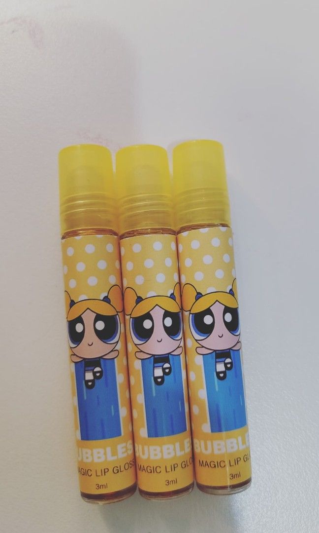 Powerpuff Girls - Magic Lip Gloss (Category: Makeup) located in Muntinlupa City. Submitted by declutterqueeeeen (Listing ID 1205038008, Image 2). Description: 3 for 150 pesos.