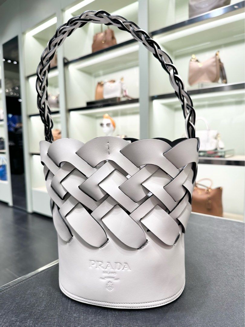 Prada tress bucket bag store