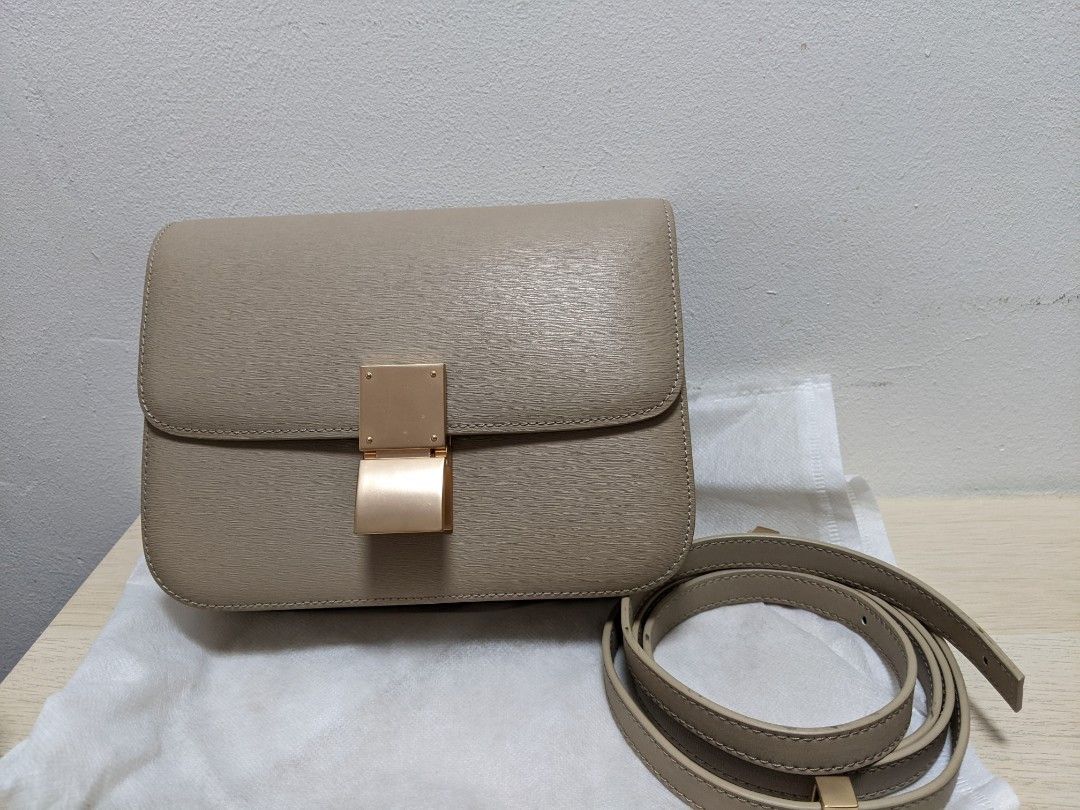 Celine box cheap bag taupe