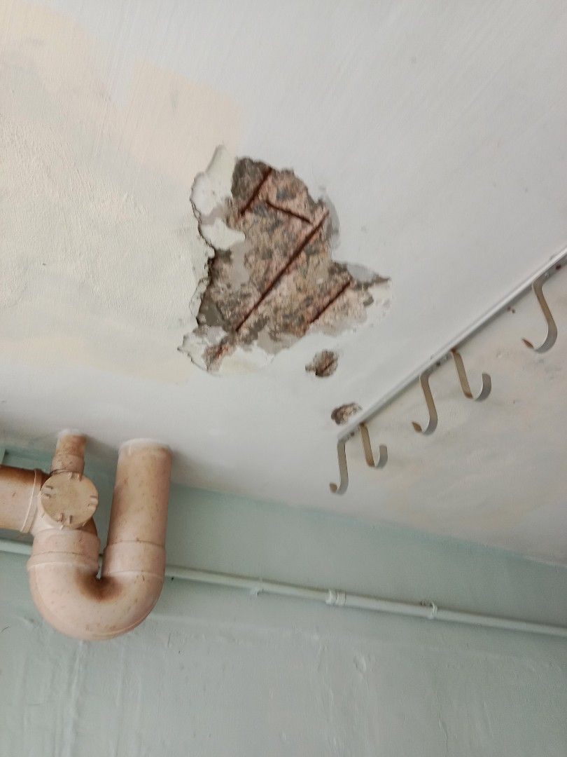 repainting toilet & kitchen and toilet ceilings plastering painting and