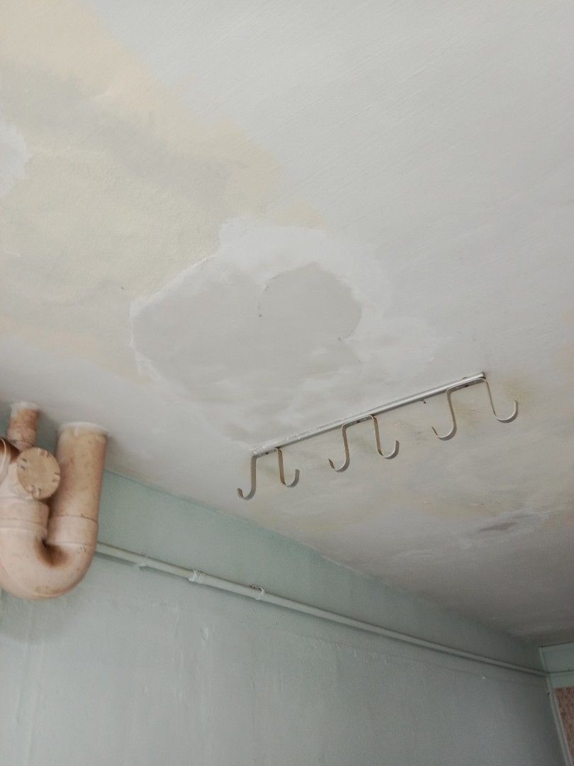 repainting toilet & kitchen and toilet ceilings plastering painting and