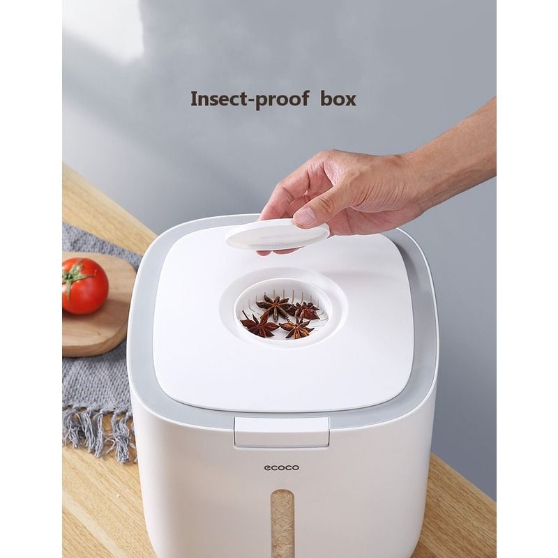Rice Container Kitchen Nano Bucket Cylinder Storage Box, Furniture