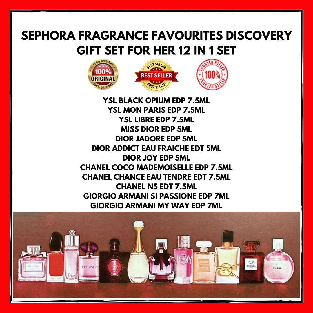 SEPHORA FRAGRANCE FAVOURITES DISCOVERY GIFT SET FOR HER 12 IN 1 SET, Beauty  & Personal Care, Fragrance & Deodorants on Carousell