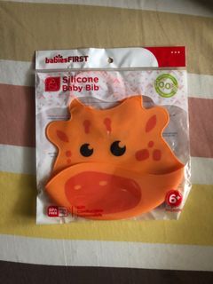 Silicone bib baby first