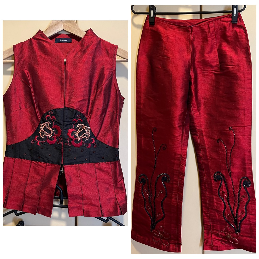 Silk Pant Suit, Women's Fashion, Dresses & Sets, Sets or Coordinates on