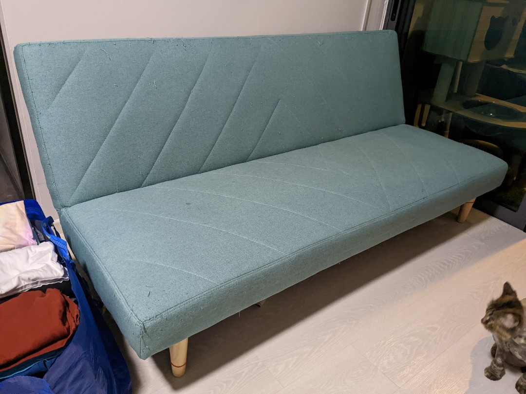 Sofa Bed - Teal (FourtyTwo), Furniture & Living, Furniture, Sofas on Carousell