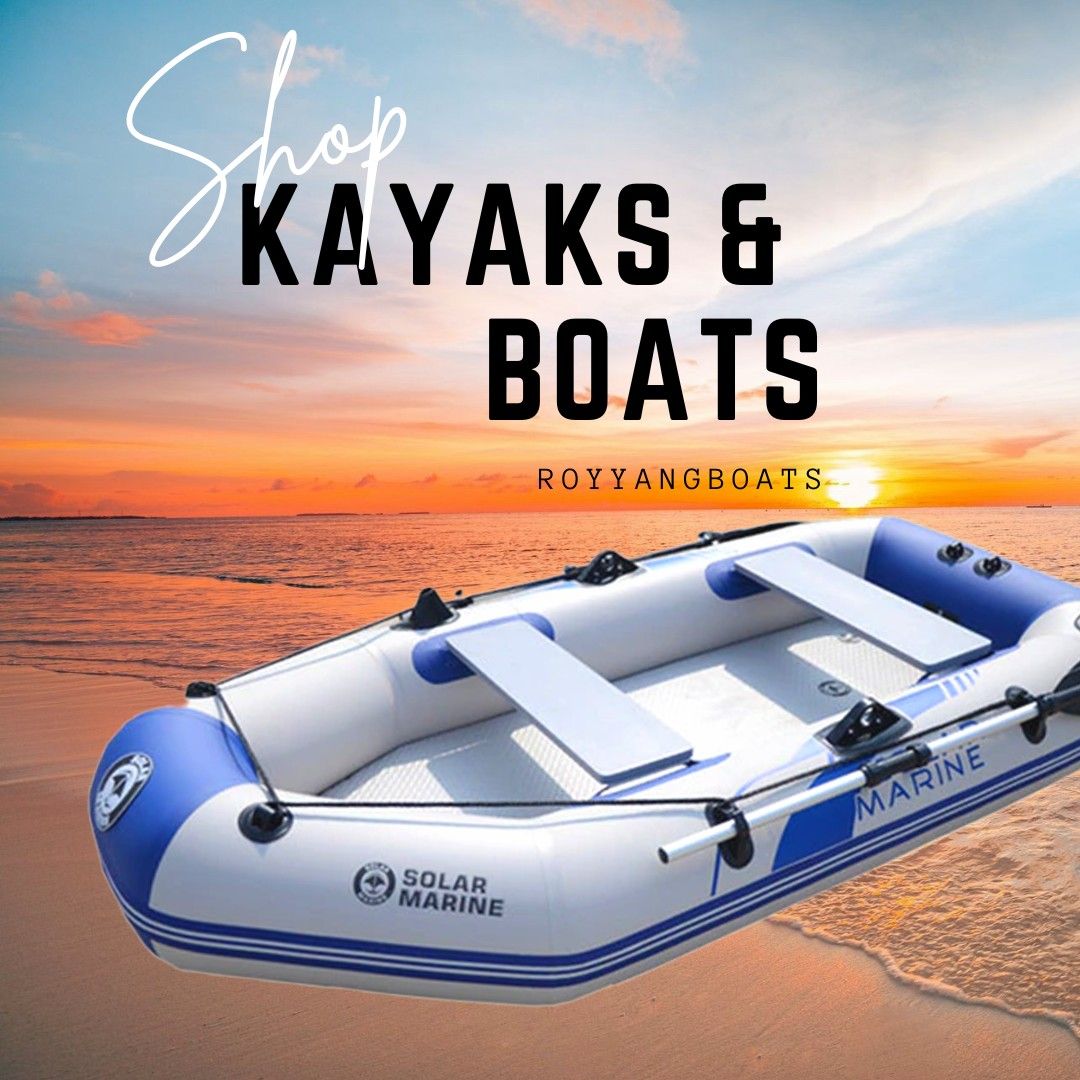 Solar Marine Inflatable Boat Kayak Fishing Raft, Sports Equipment