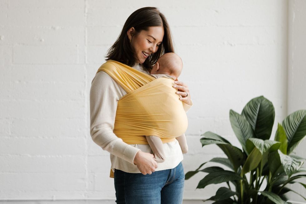 Solly Baby Wrap in Yellow Ochre, Babies & Kids, Going Out, Carriers