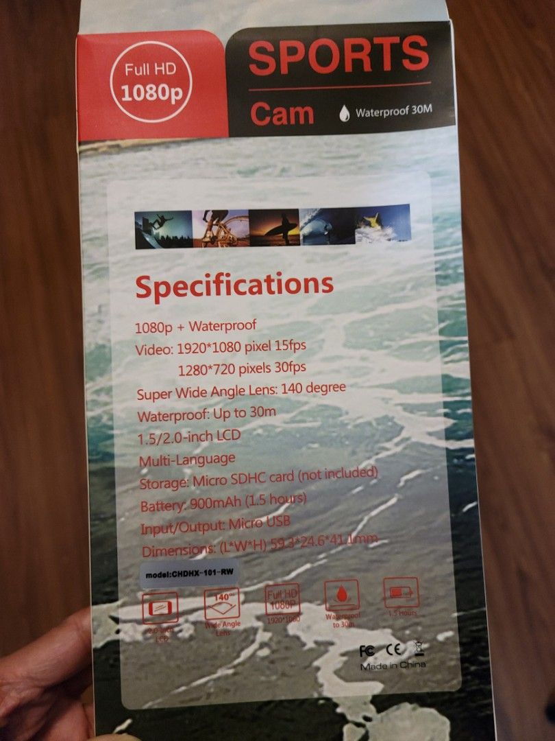 全高清運動攝影機 Sports Cam Full HD1080p, 攝影器材, 相機 - Carousell