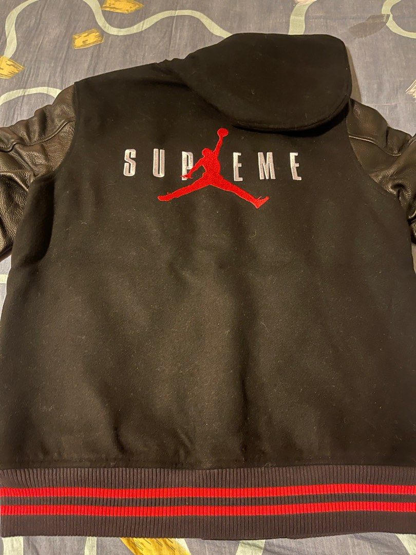 Supreme jordan varsity jacket discount