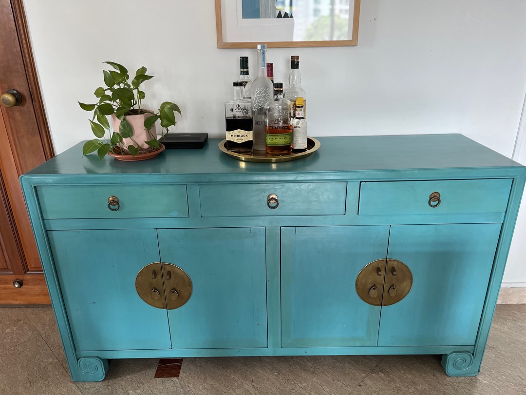 Turquoise on sale sideboard cabinet
