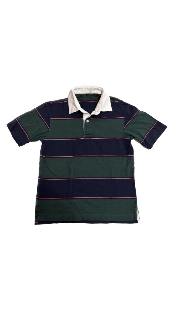 Uniqlo Rugger Polo Shirt Dark Green, Men's Fashion, Tops & Sets ...